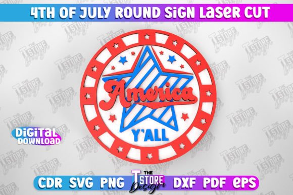 Celebrate Independence with a Patriotic Round Sign