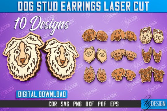 Crafting Canine Charm: The Ultimate Dog Stud Earrings Template Bundle Design