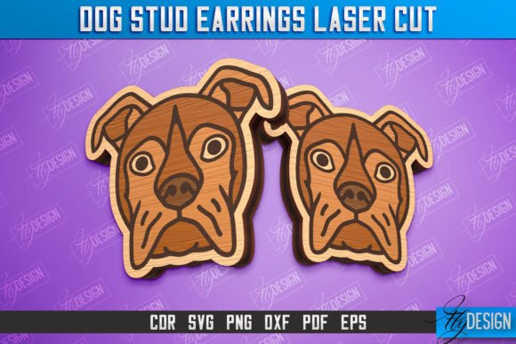 Crafting Charm: The Dog Stud Earrings Laser Cut Template