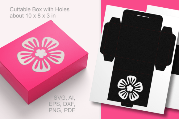 Elevating Gift Presentation with a Blossom Shape Window Rectangular Box SVG