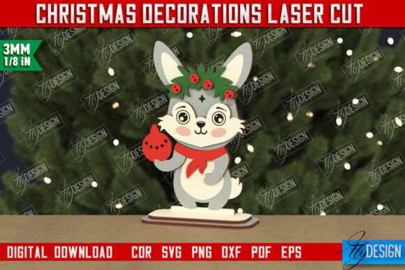 Evaluating the Christmas Decorations Figurine Hare for Laser Cutting Projects
