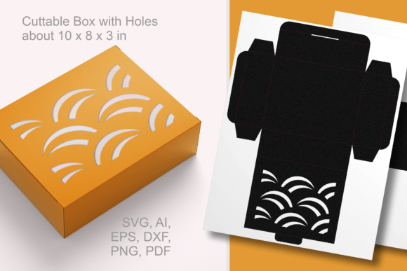Evaluating the Curved Lines Pattern Rectangular Box SVG for Custom Packaging