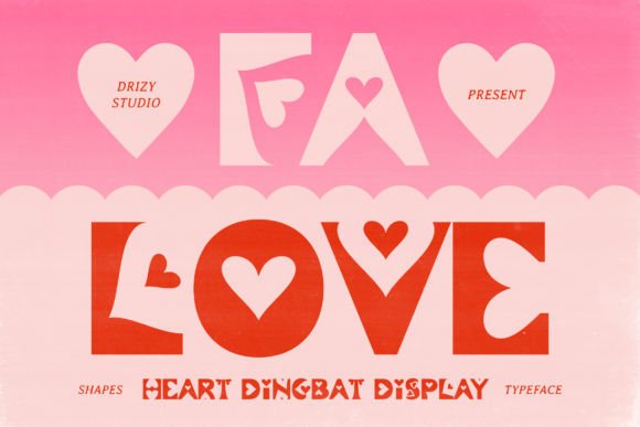 Falove: A Heart-Decorative Font for Romantic Design Projects
