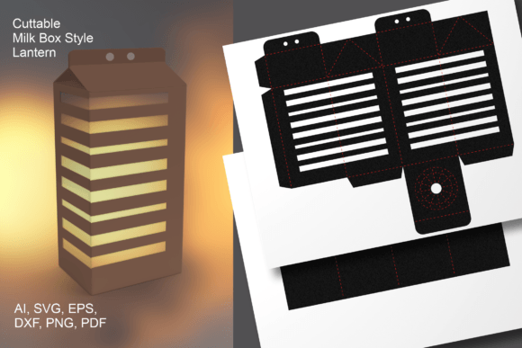 Integrating the Striped Milk Box Style Lantern Template into Your Creative Workflow