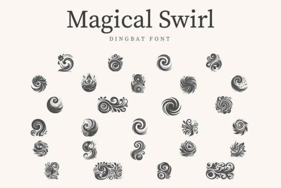 Magical Swirl: A Vintage Dingbat for Retro Crafts