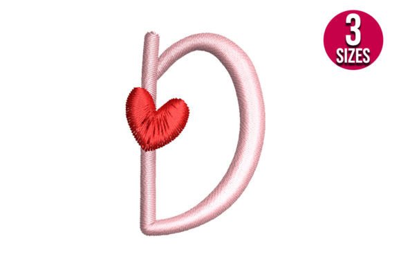Strategic Branding and Personalization with the Letter D with Heart Embroidery Design