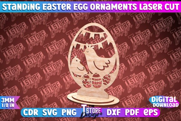 Strategic Design Execution with Standing Easter Egg Ornaments CNC Files
