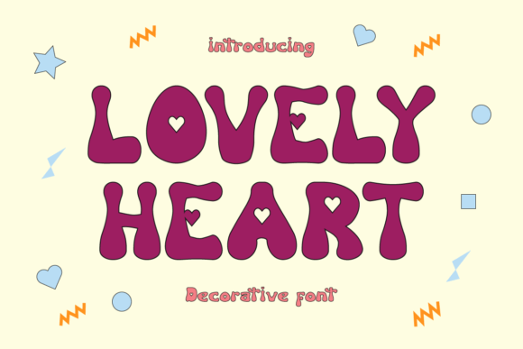 Unlock Retro Charm with Lovely Heart Font